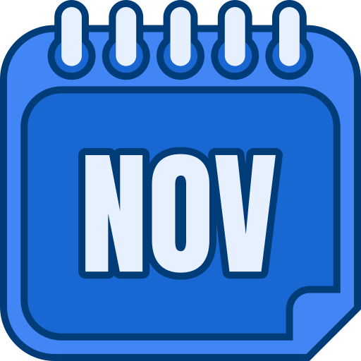 November Generic color lineal-color icon