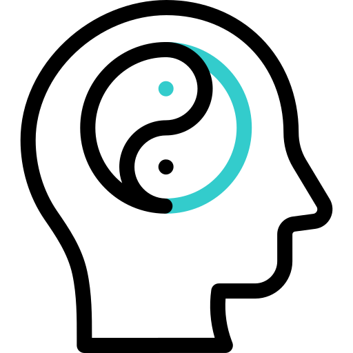 Yin yang Basic Accent Outline icon