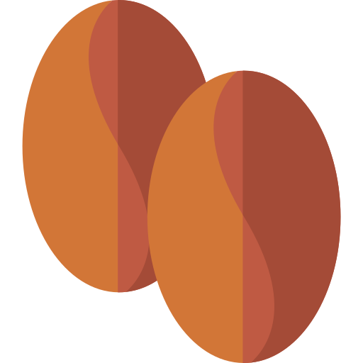 grano de café Basic Rounded Flat icono