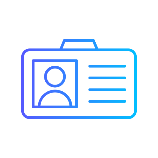 ID card Generic gradient outline icon