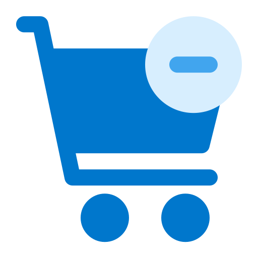 Cart minus Generic color fill icon