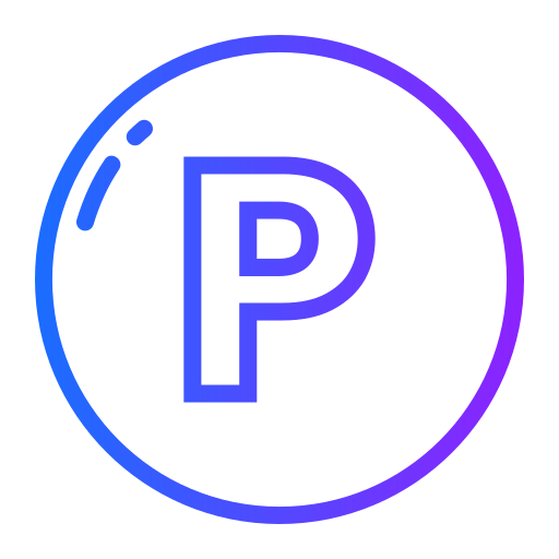 편지 p Generic gradient outline icon