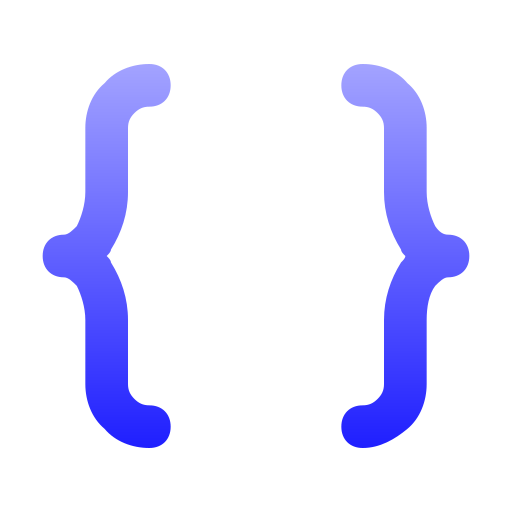 krullende beugel Generic gradient outline icoon