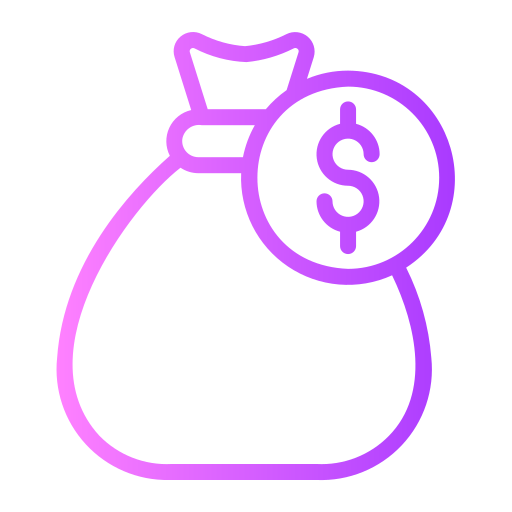 torba z pieniędzmi Generic gradient outline ikona