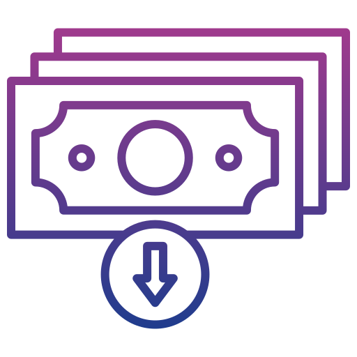 Символ доллара в черном овале Generic gradient outline иконка