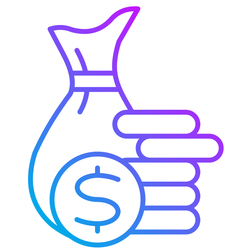 Символ доллара в черном овале Generic gradient outline иконка