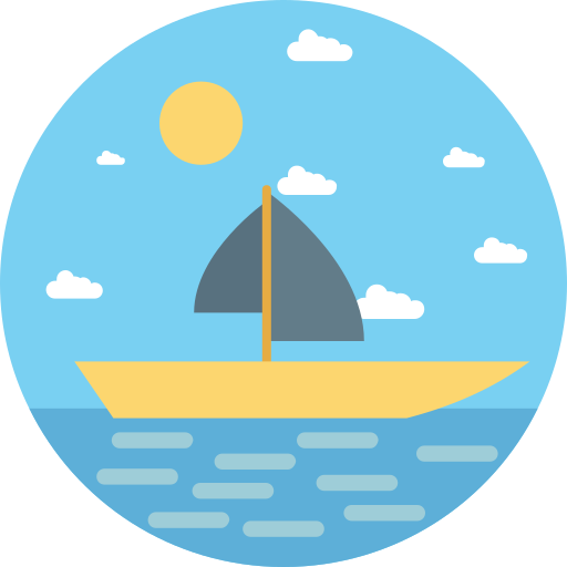 Sail boat Generic color fill icon