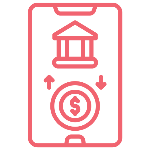 servizi bancari per smarthpone Generic color outline icona