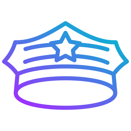 politie hoed Generic gradient outline icoon