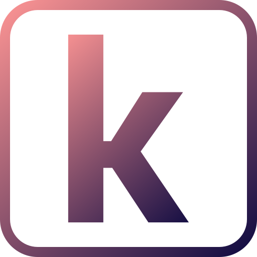 lettera k Generic gradient outline icona
