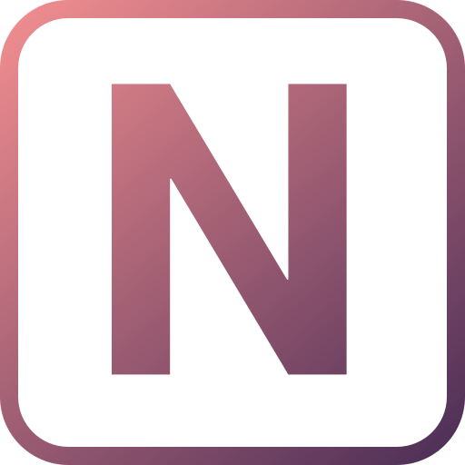 lettera n Generic gradient outline icona