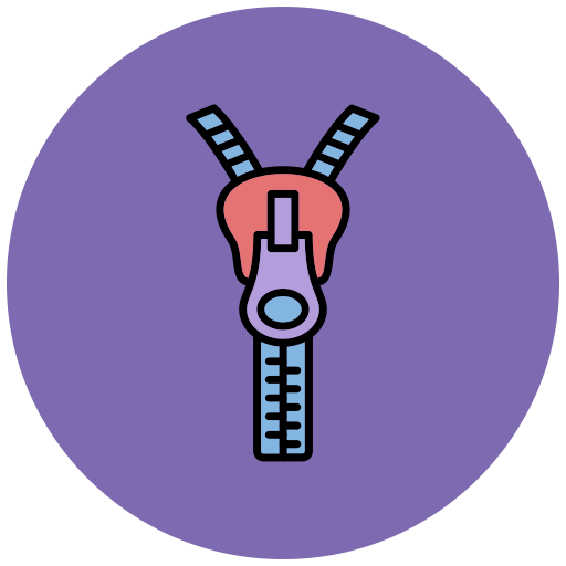 Zipper Generic color lineal-color icon