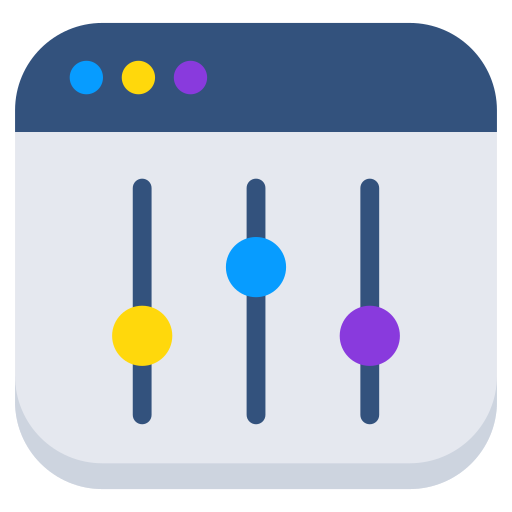 Equalizer Generic color fill icon