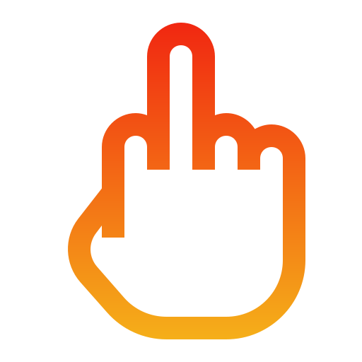 dedo medio Generic gradient outline icono