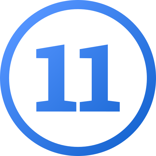 nummer 11 Generic gradient fill icon