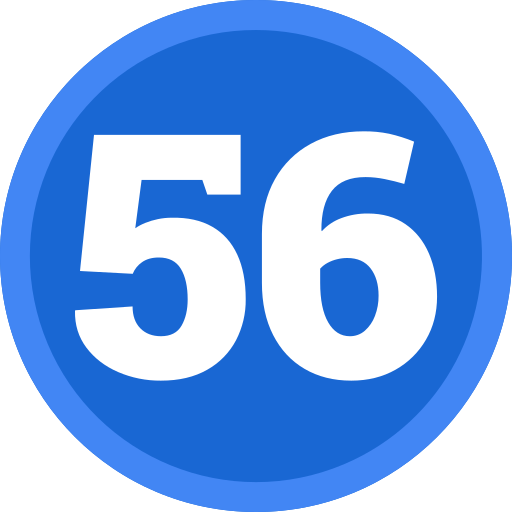 cincuenta y seis Generic color fill icono