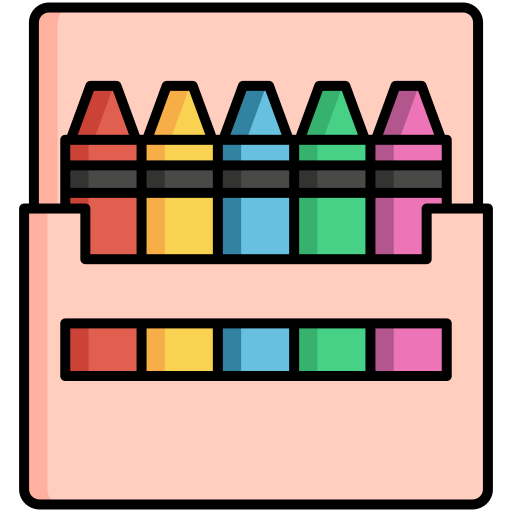 kleurpotloden Generic color lineal-color icoon