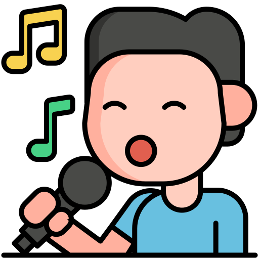 Singing Generic color lineal-color icon
