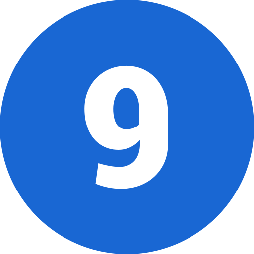 번호 9 Generic color fill icon