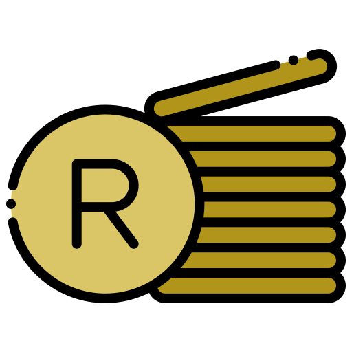 rand sudafricano Generic color lineal-color icono