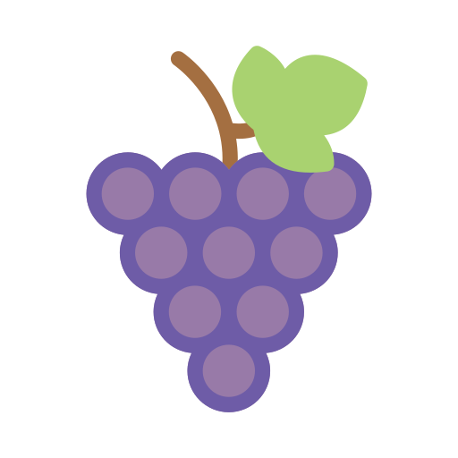 uvas Generic color fill icono