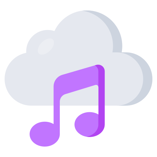chmura muzyki Generic color fill ikona