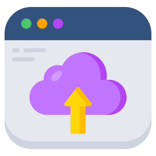 cloud uploaden Generic color fill icoon