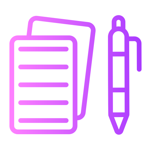 Pen and paper Generic gradient outline icon