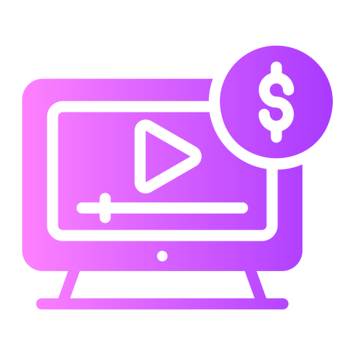contenido de video Generic gradient fill icono