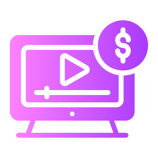 Video content Generic gradient fill icon