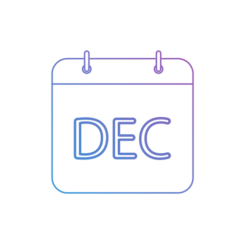 December Generic gradient outline icon