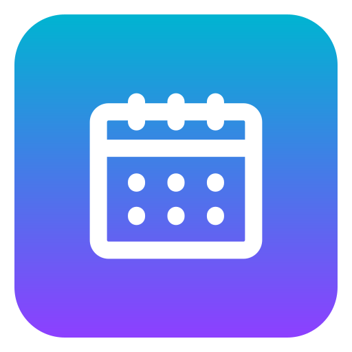 calendario Generic gradient fill icono