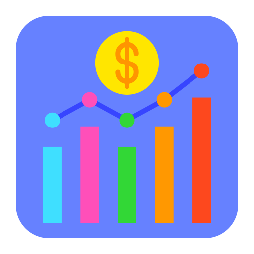 Stock exchange app Generic color fill icon