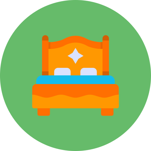 podwójne łóżko Generic color fill ikona
