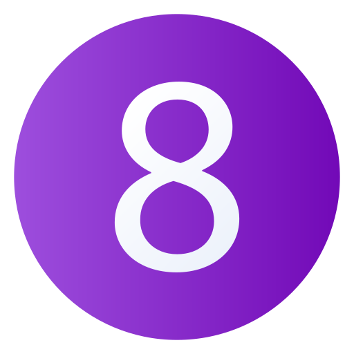 nummer 8 Generic gradient fill icon