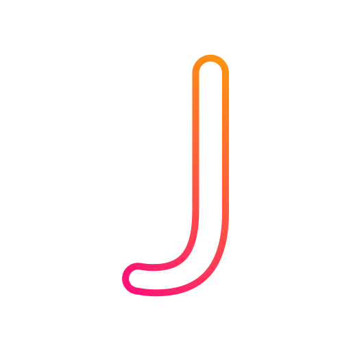 文字j Generic gradient outline icon