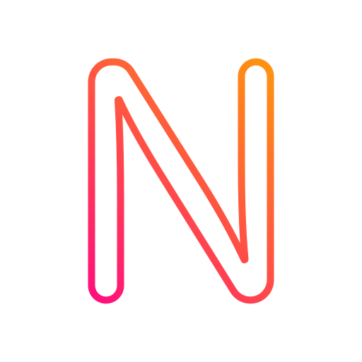 litera n Generic gradient outline ikona
