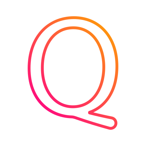 lettre q Generic gradient outline Icône