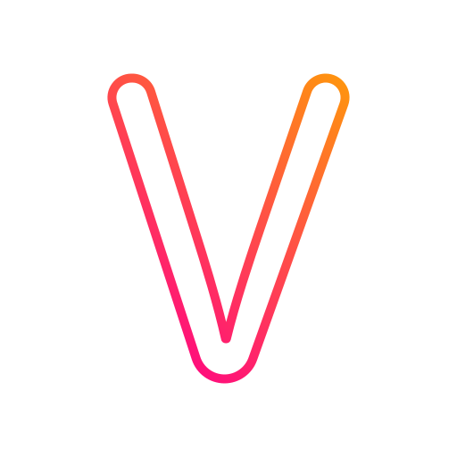 Letter V Generic gradient outline icon