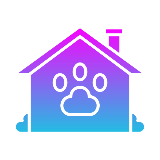 casa per animali domestici Generic gradient fill icona