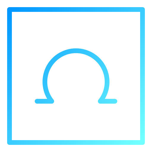 オメガ Generic gradient outline icon