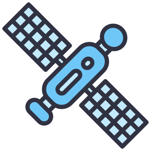 satellite spatial Generic color lineal-color Icône