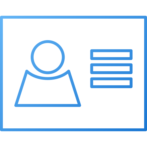 carte d'identité Generic gradient outline Icône
