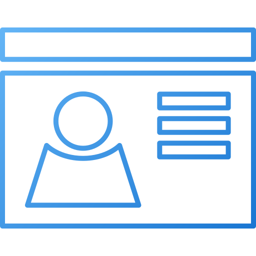 tarjeta de identificación Generic gradient outline icono