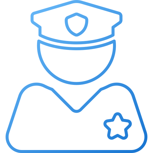 polizia stradale Generic gradient outline icona