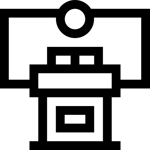 conferentie Basic Straight Lineal icoon