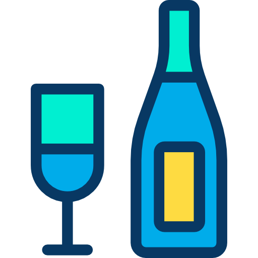 szampan Kiranshastry Lineal Color ikona