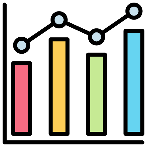 Статистика Generic color lineal-color иконка