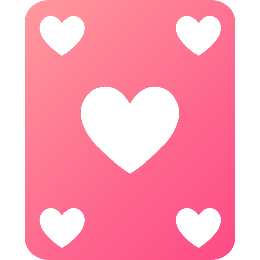 tarjeta de corazón Generic gradient fill icono