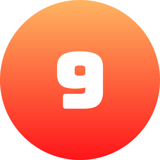 dziewięć Generic gradient fill ikona